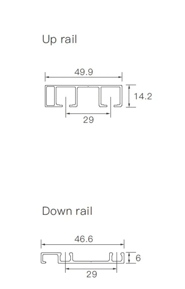 UPPER AND DOWN TRACK FOR T312 (2meters)