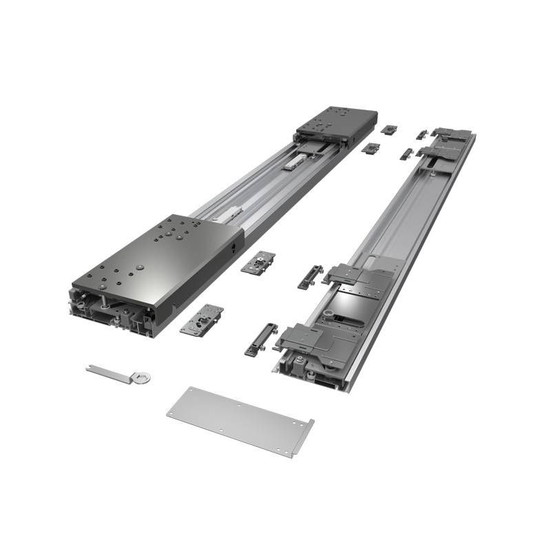 INLINE SLIDING DOOR SYSTEM 2 DOORS W=2050-2450mm / Door thickness: 18mm-45mm
