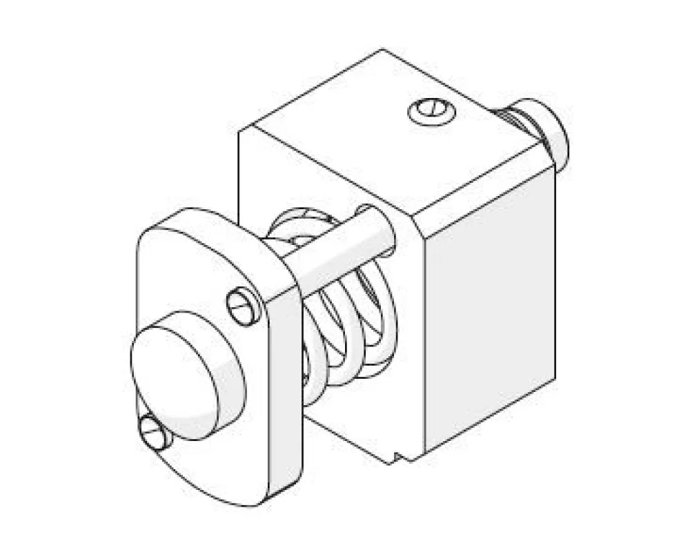 Spring loaded for doorweight up to 80 kg