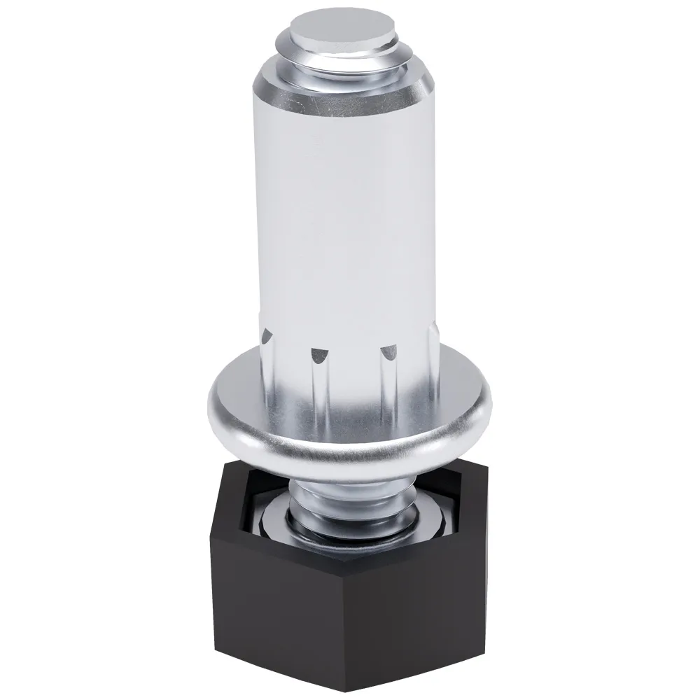 ASSEMBLED LEVELLER W/HEXAGONAL BLACK CAP M6X17