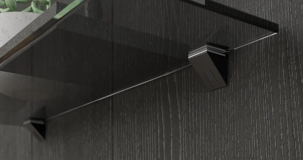 SHELF SUPPORT KALABRONE MINI 5-10mm BLACK MAT
