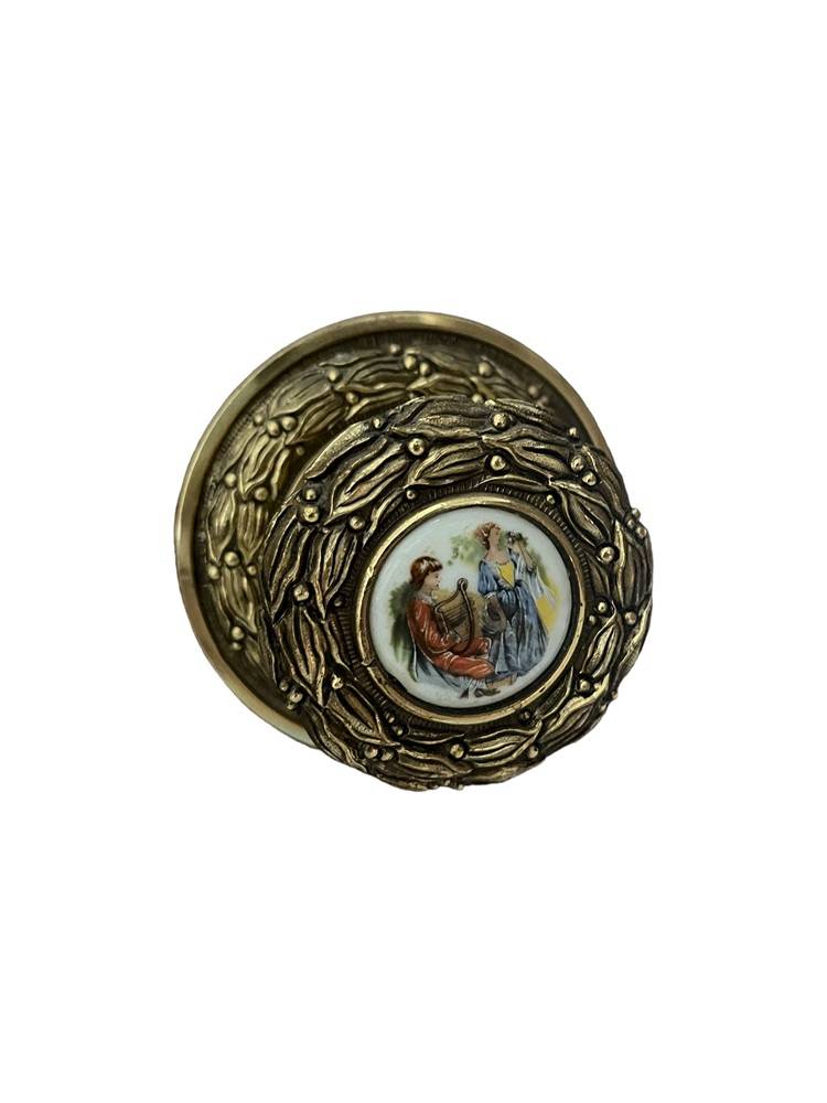 DOOR KNOB art.: 276/W ANTIQUE GOLD / PORCELAIN