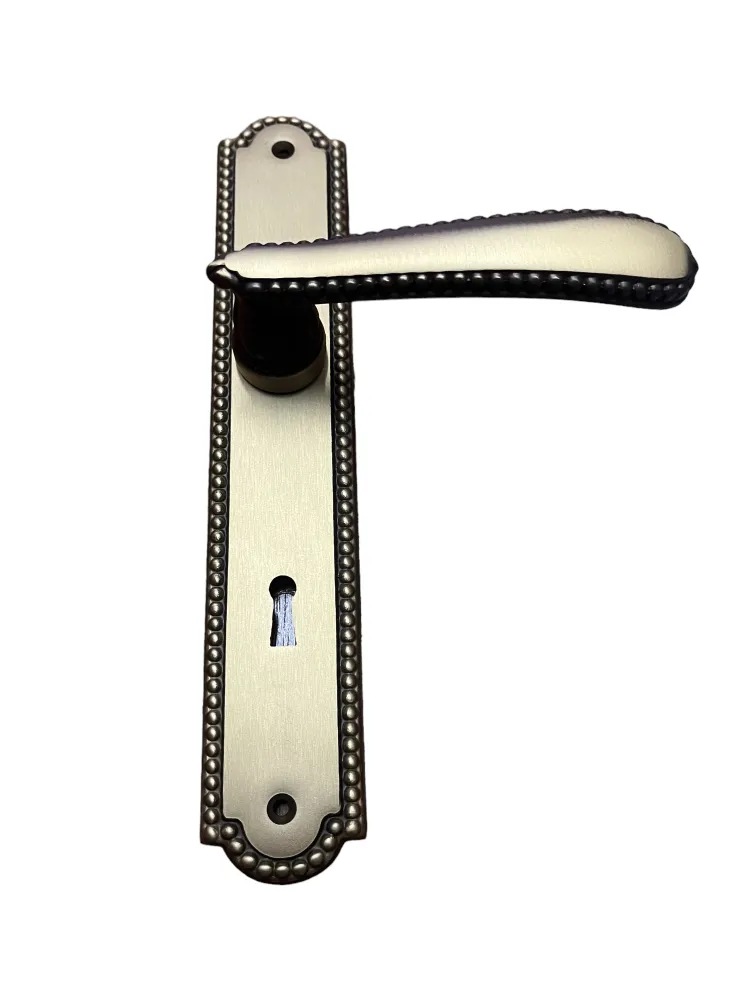 DOOR HANDLE ON PLATE art.: 6613 BRASS MATA