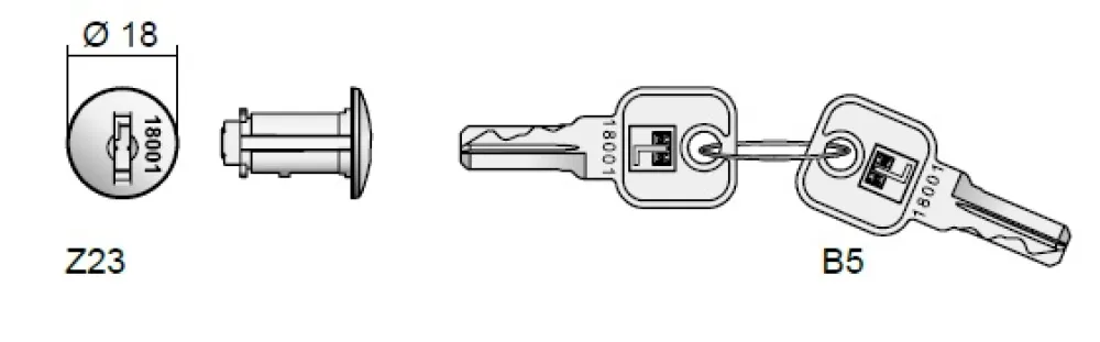 CYLINDERS FOR CASE LOCKS BLACK