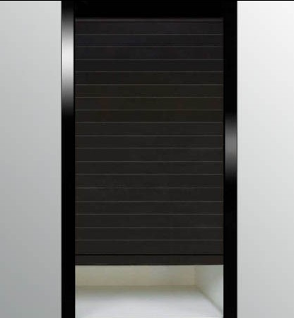 ROLLER SHUTTER W=600mm H=1500mm MAT BLACK
