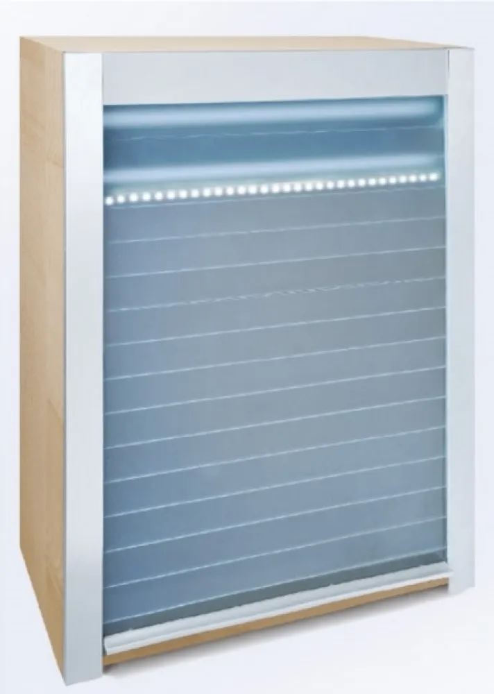 GLASS ROLLER SHUTTER W=600mm H=1400mm (Frosted glass)