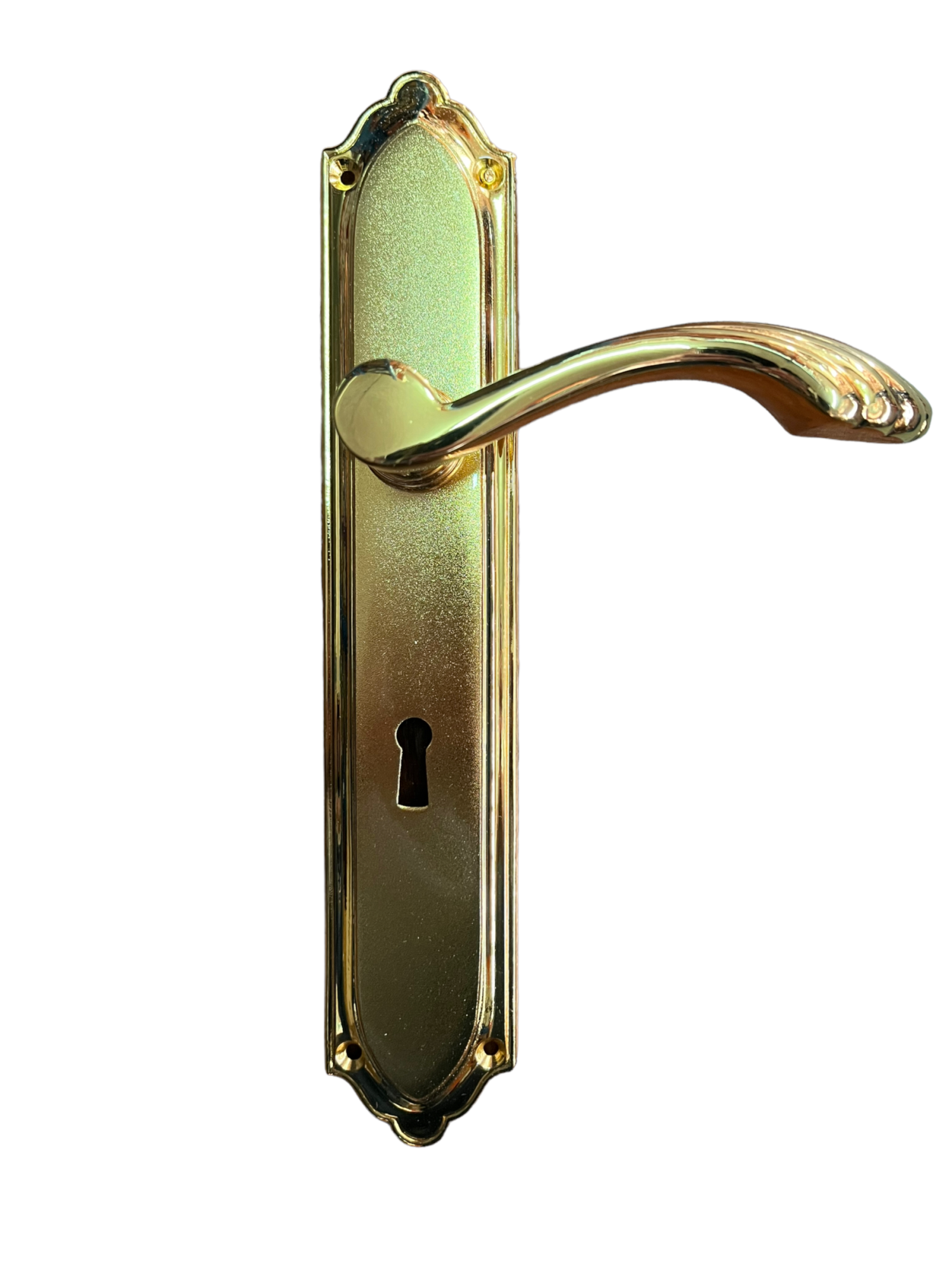 DOOR HANDLE ON PLATE art.:4500 GOLD PLATED / MAT