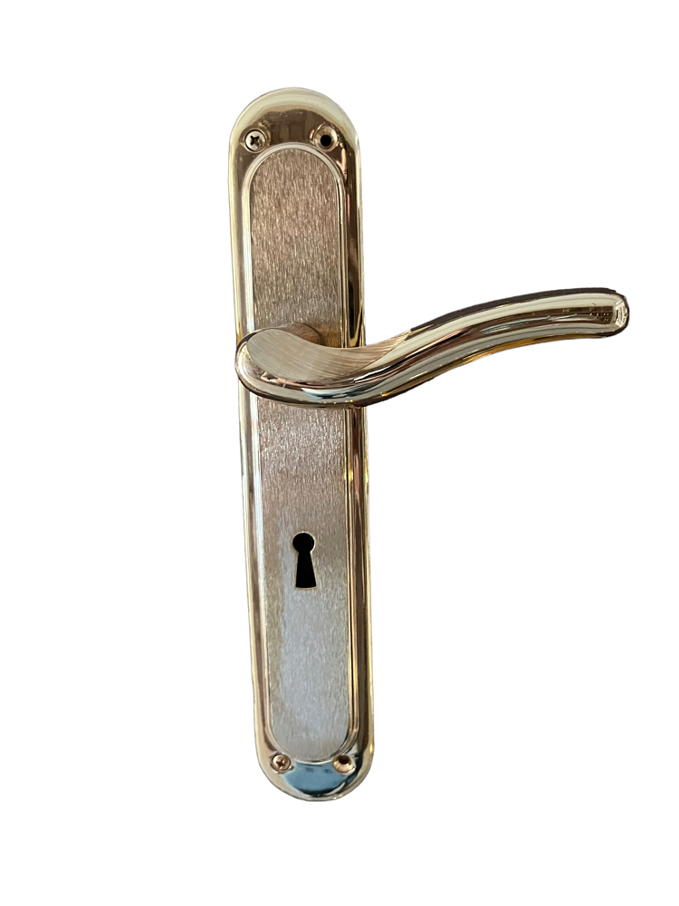 DOOR HANDLE ON PLATE art.: 8750 GOLD PLATED