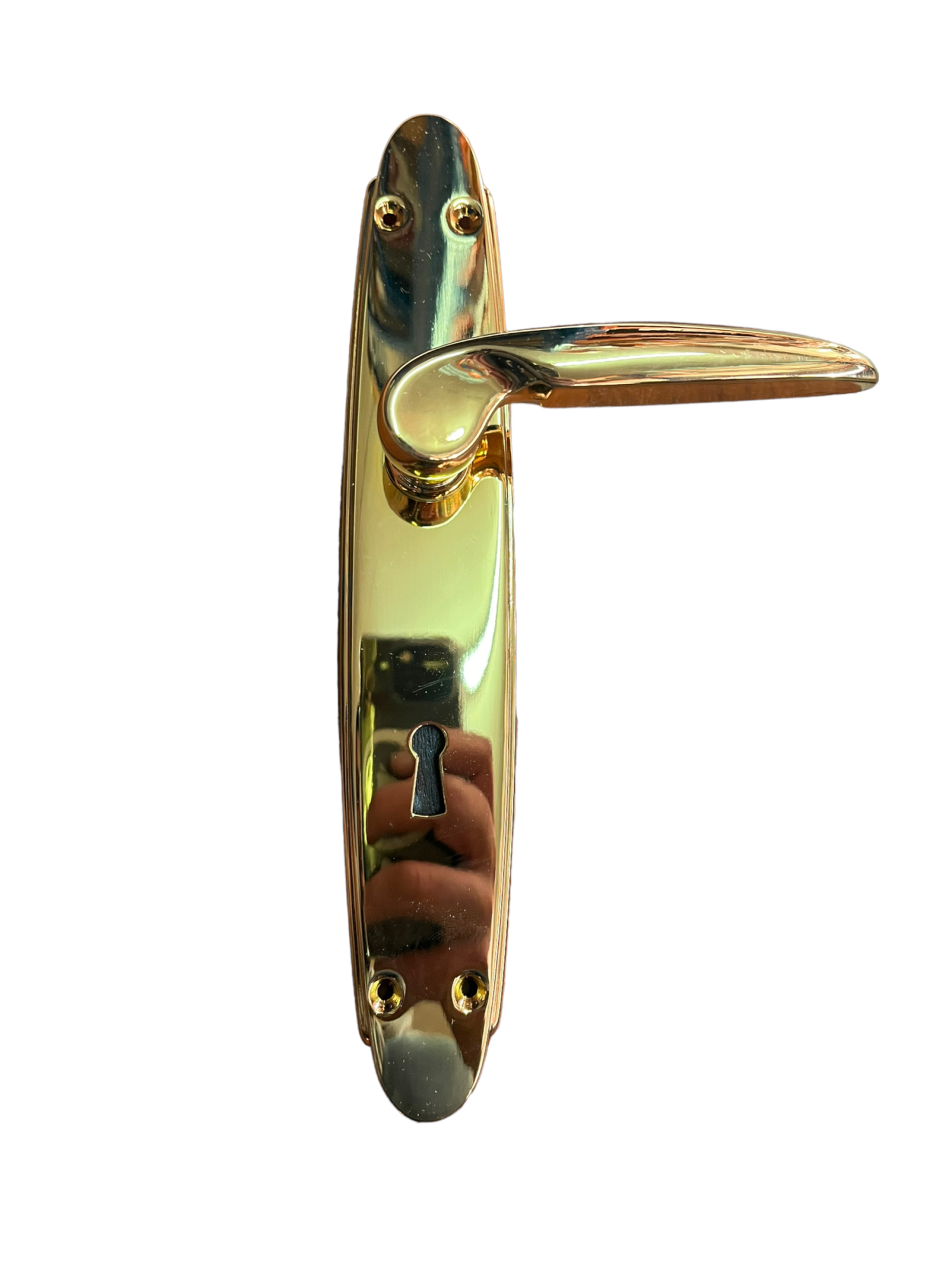 DOOR HANDLE ON PLATE art.: A0199 GOLD PLATED