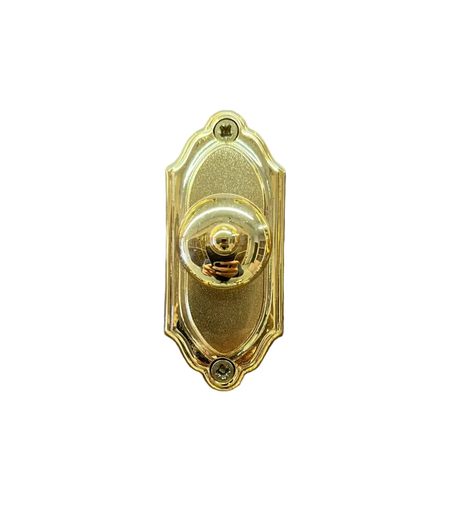 FURNITURE KNOB ON PLATE art.:4309 GOLD / MAT GOLD