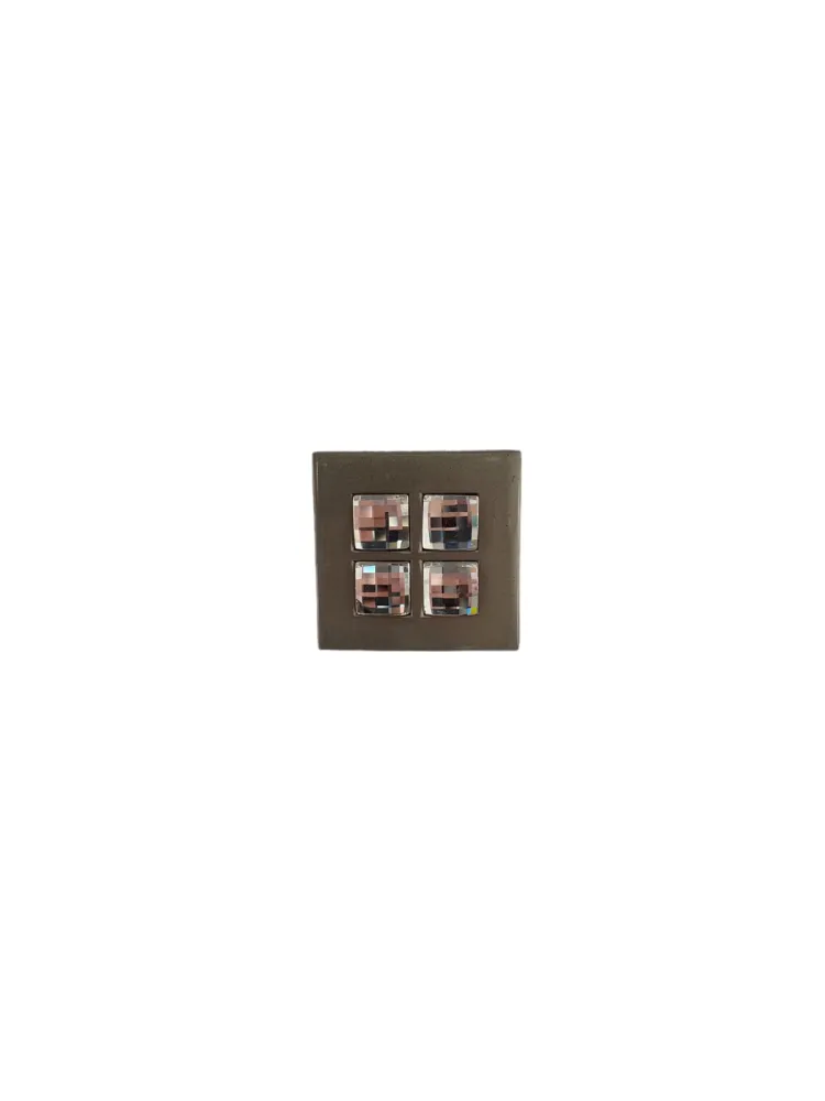 CABINET KNOB art.: 7164 MAT NICKEL with Swarovski® crystals