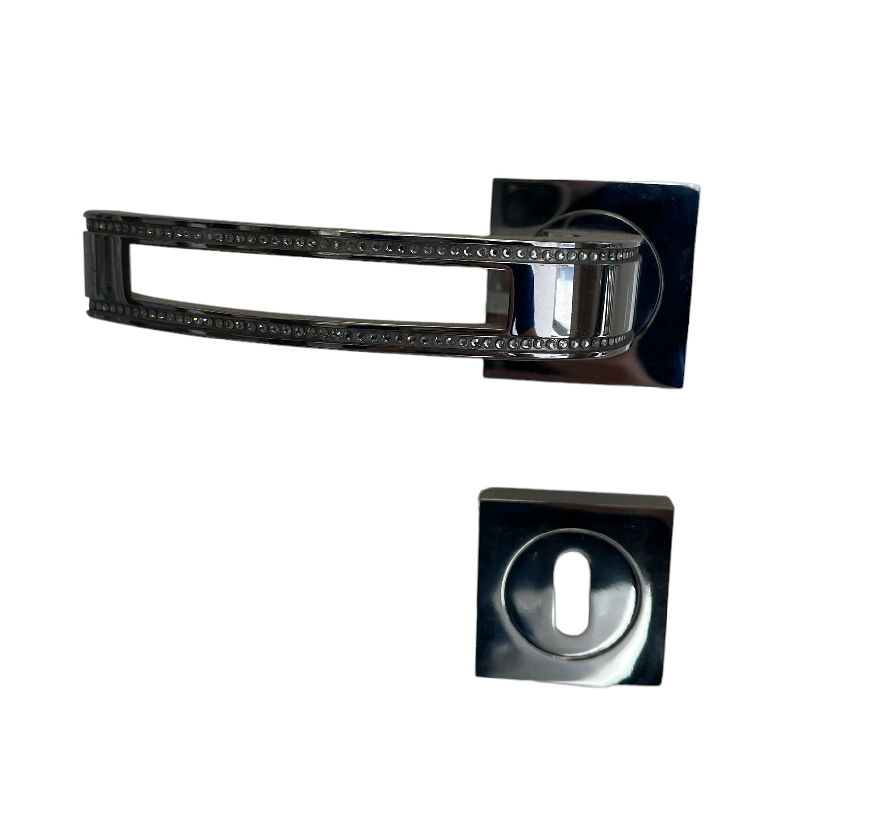 DOOR HANDLE GUENDALINA CHROME with Swarovski® crystals