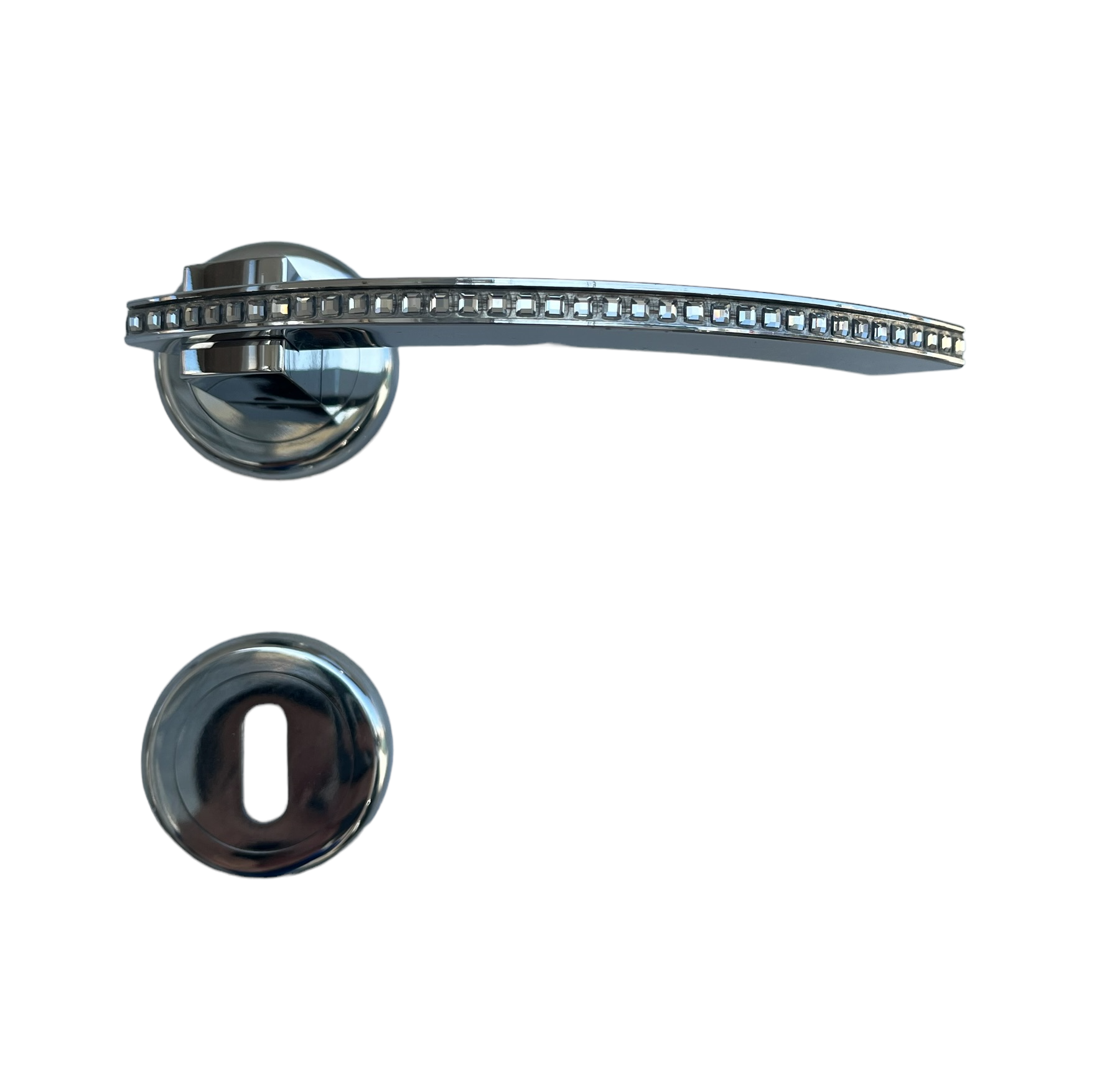 DOOR HANDLE BEATRICE CHROME with Swarovski® crystals