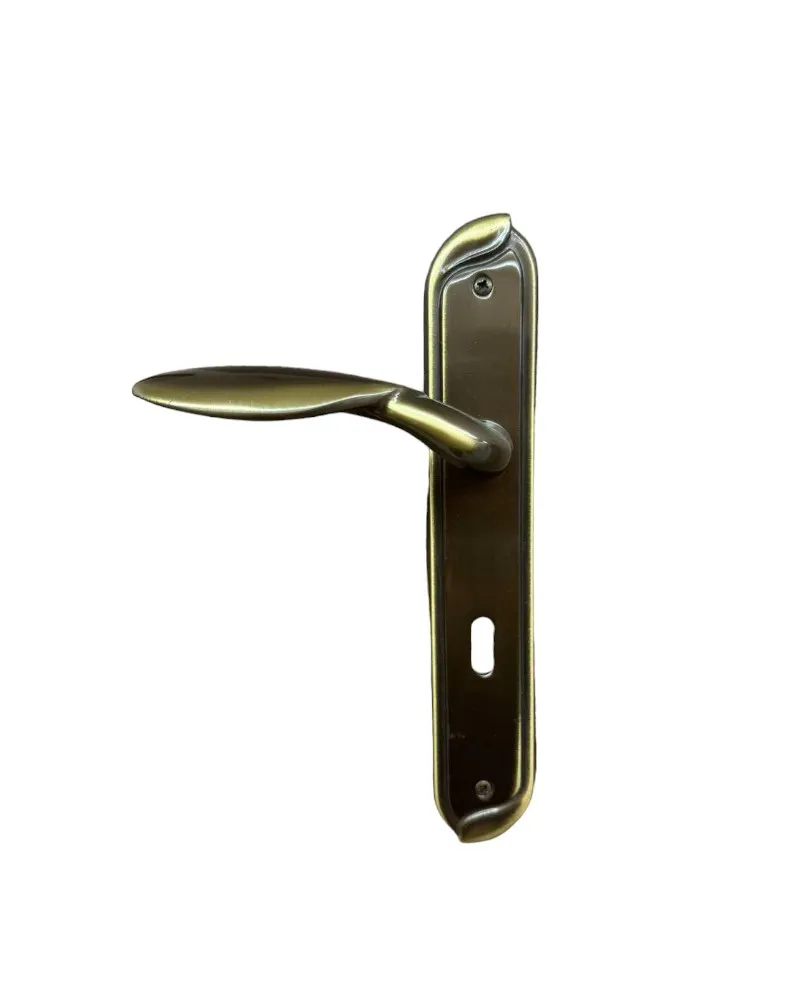DOOR HANDLE on PLATE art.: 3200 BRASS