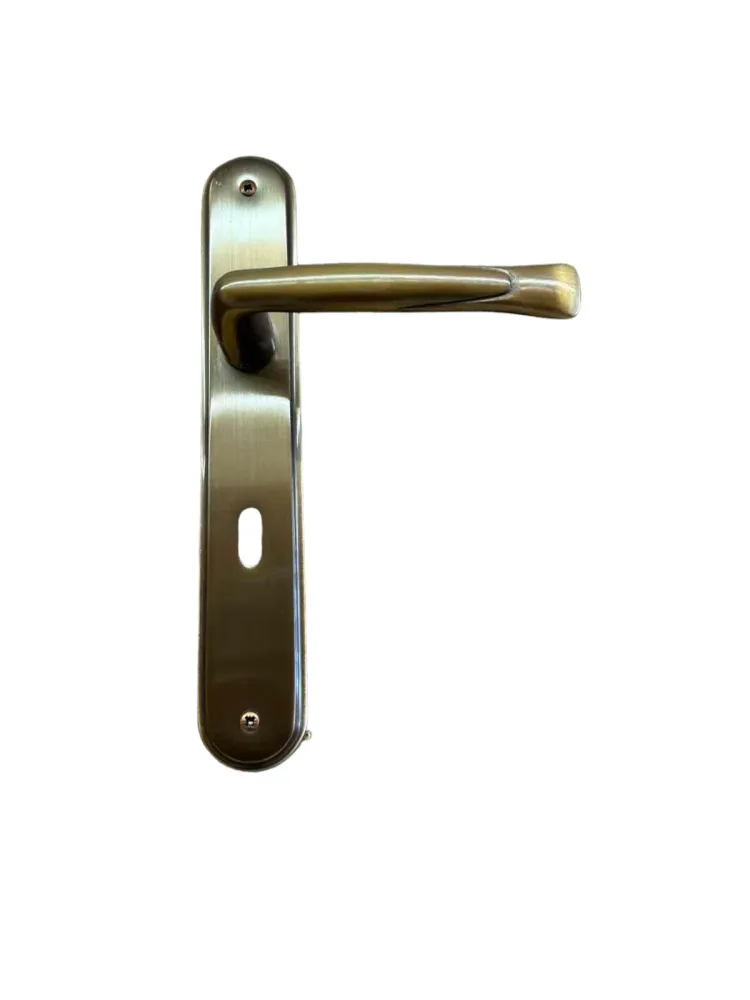 DOOR HANDLE on PLATE AFRODITE BRASS