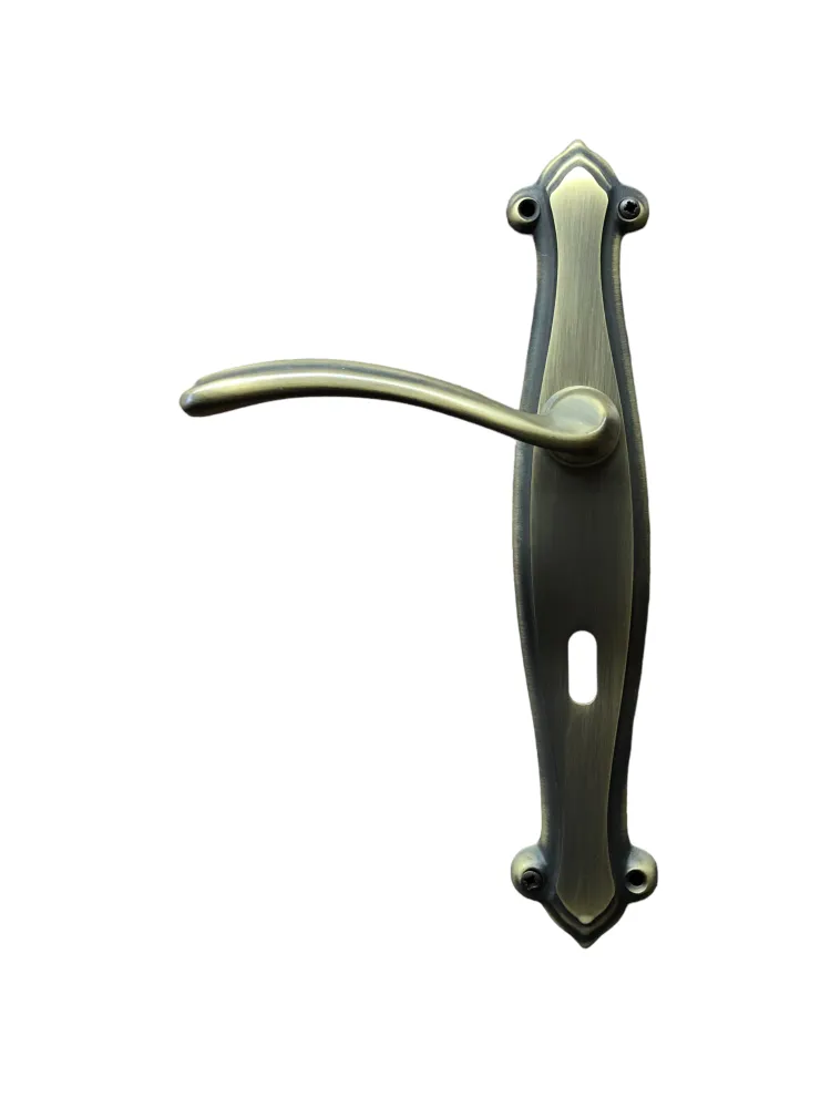 DOOR HANDLE on PLATE DIANDRA MAT BRASS