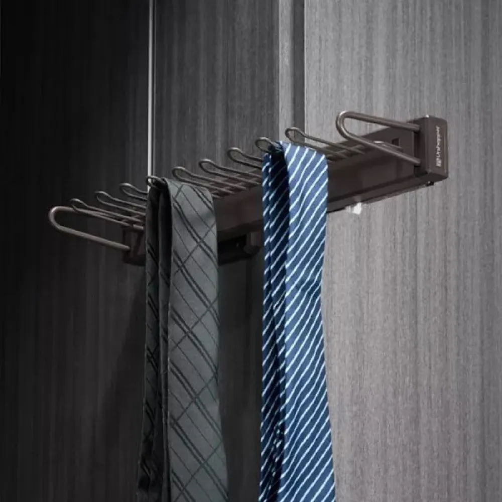 MOKA SIDE WOUNTED PULL-OUT TIE/SCARF ORGANIZER WITH SOFT CLOSE (W170mmXD445mmXH8