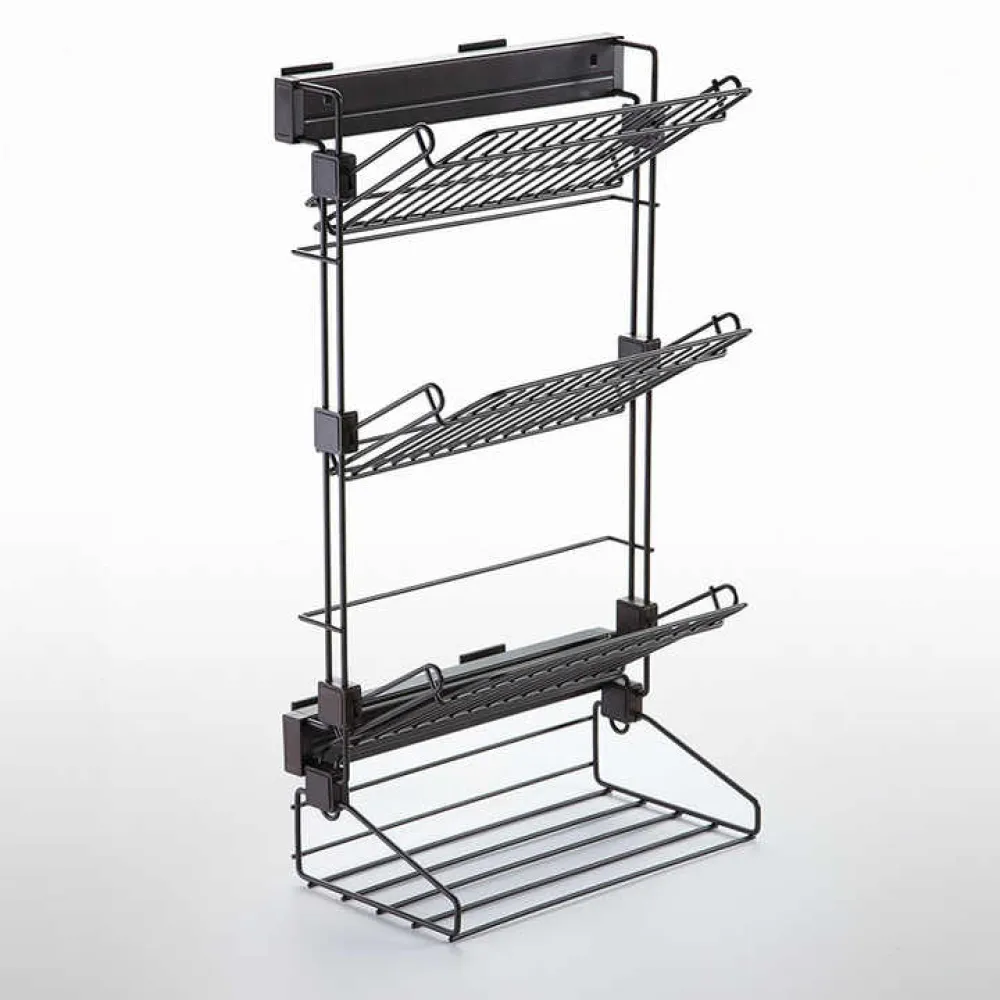 SIDE MOUNTED PULL-OUT SHOE RACK WITH FOUR SELVES - SOFT CLOSE (SLIDES ON THE RI