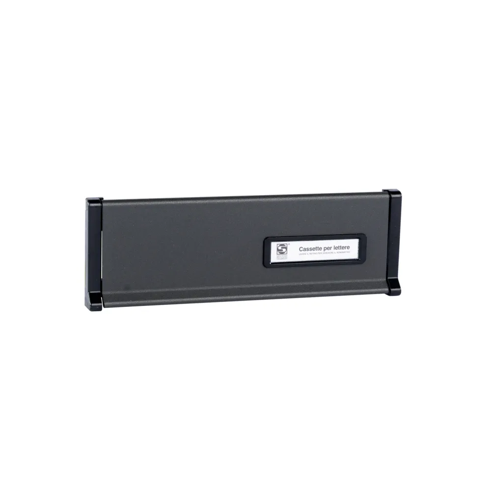 LETTER PLATE SILMEC 266X90mm MAT BLACK
