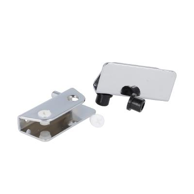 GLASS PIVOT HINGE 11.300, CPL, W/PLAST SCREW W/SOFT TIP, ALL