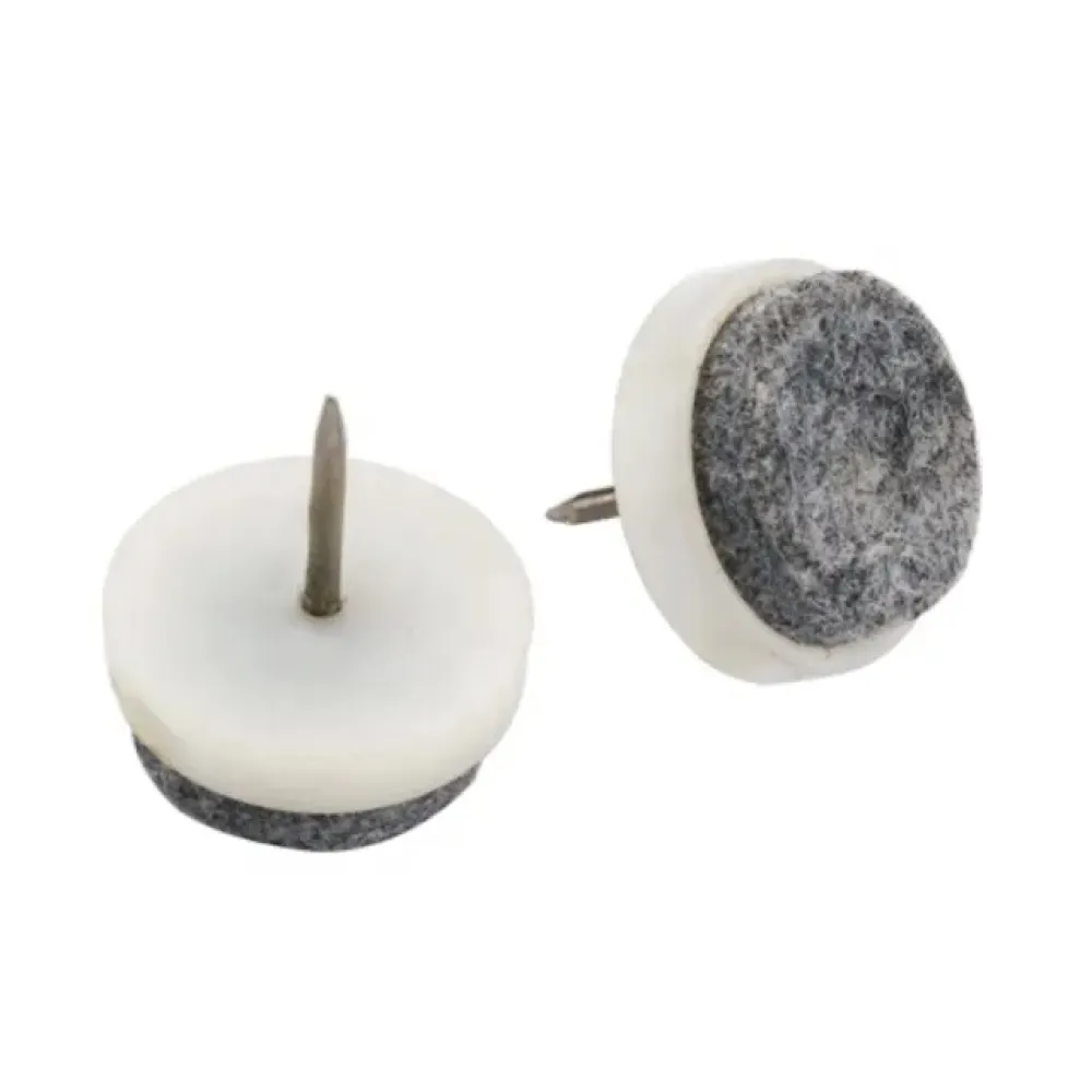FURNITURE GLIDE WITH FELT WHITE