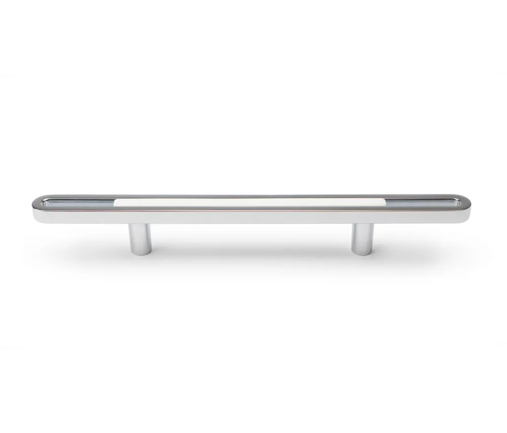 FURNITURE HANDLE CLIP cc96/L185mm CHROME / WHITE