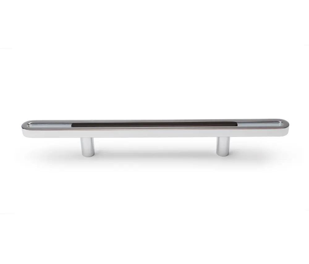 FURNITURE HANDLE CLIP 96/185mm CHROME / BLACK