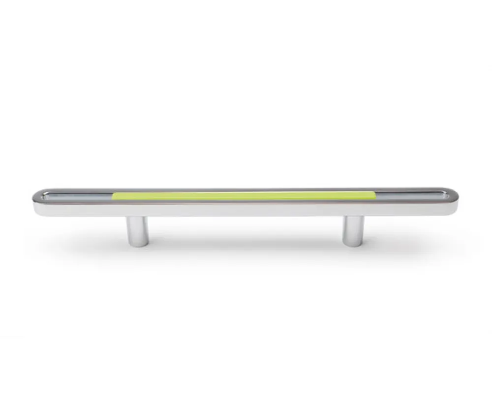 FURNITURE HANDLE CLIP 96/185mm CHROME / LIME
