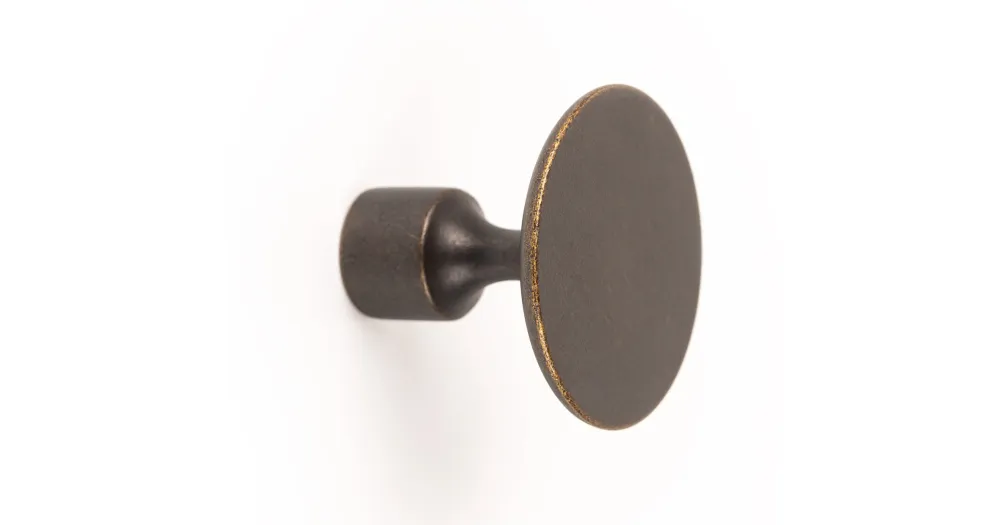 FURNITURE KNOB FLOID 35X30mm ANTIQUE BRASS