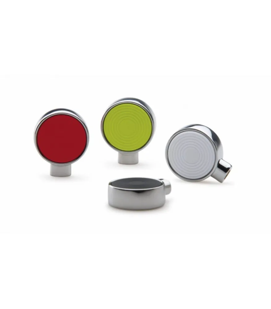 FURNITURE KNOB TARGET 25mm CHROME / BLACK