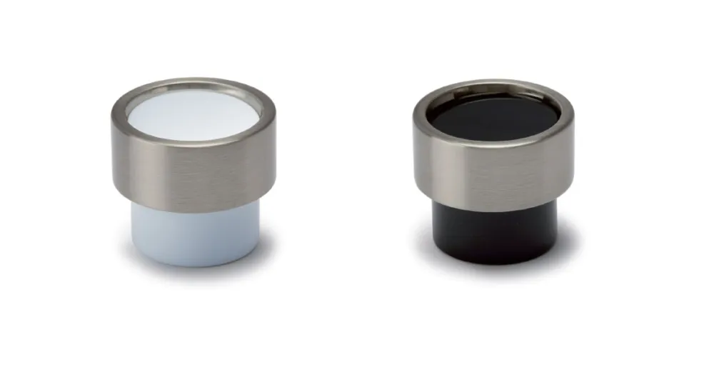 FURNITURE KNOB PISTON 35mm NICKEL MAT / WHITE
