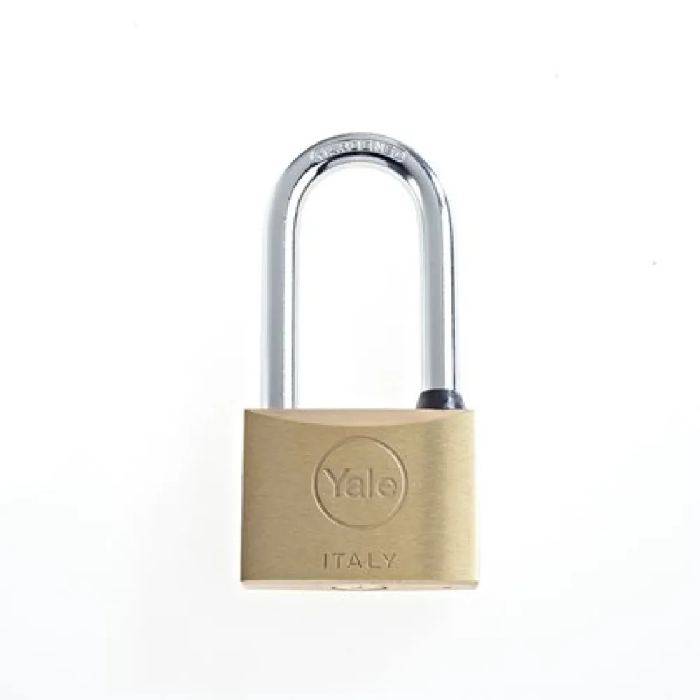 LONG SHACKLE BRASS PADLOCK YALE 50MM