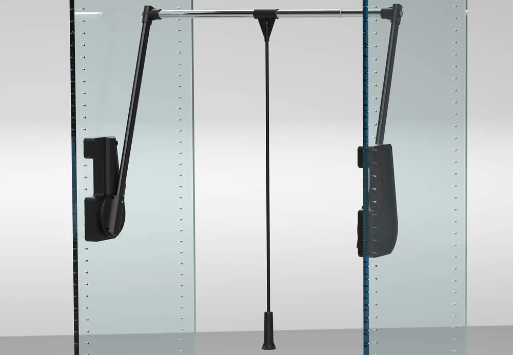 WARDROBE LIFT AMBOS art.:700 L=75-115CM - 15Kg BLACK