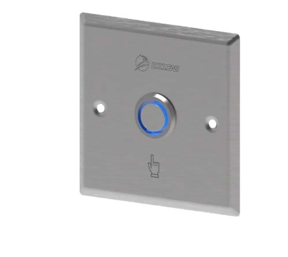 PUSH BUTTON (PRESS TO EXIT) 86x86mm INOX