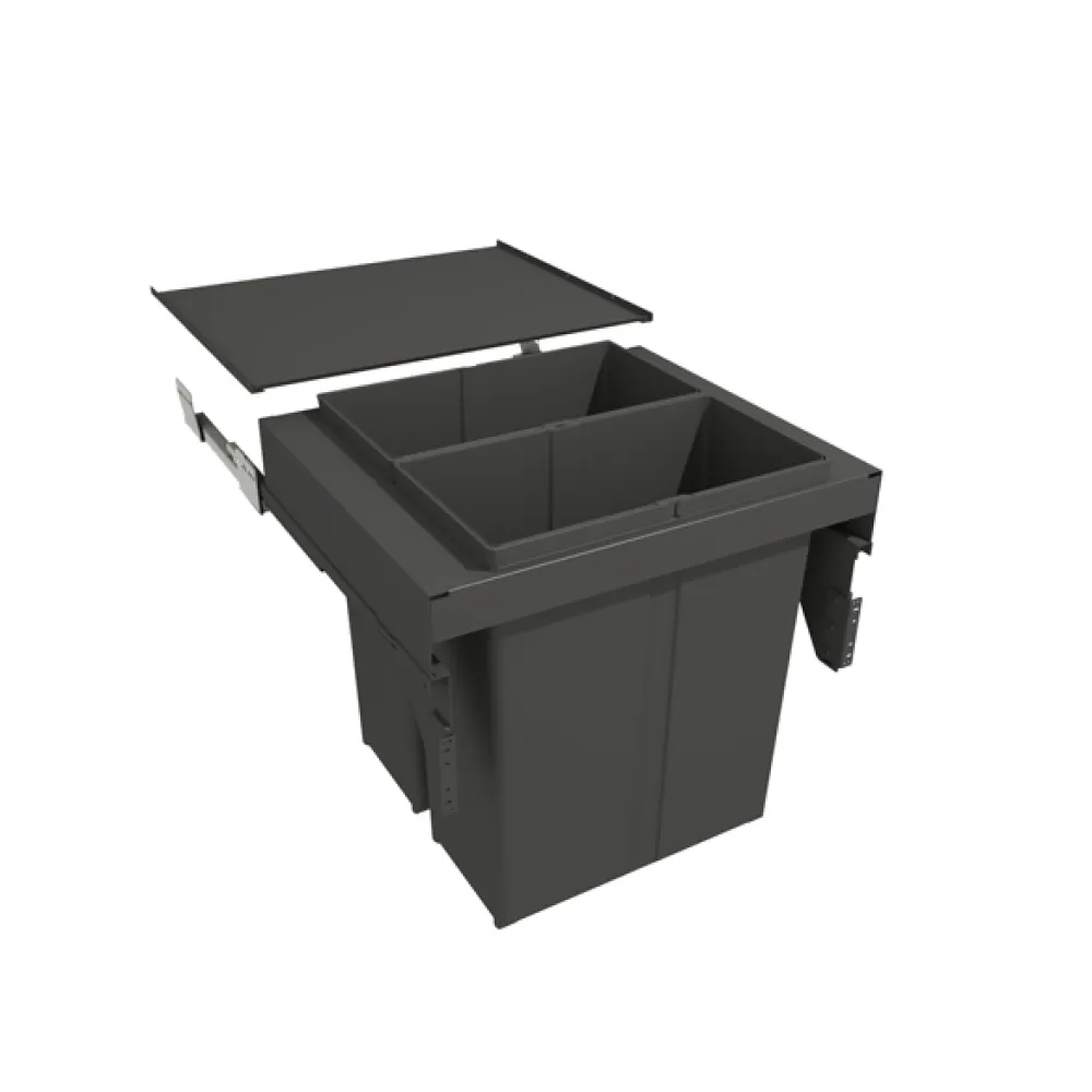 EVO LINE - BIG CAPACITY BIN - BASE 600mm - 2X40Lt - ORION GREY