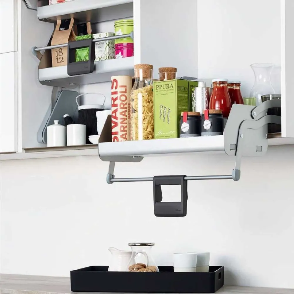 iMOVE PULL DOWN SYSTEM - 900mm - SINGLE SHELF - GREY