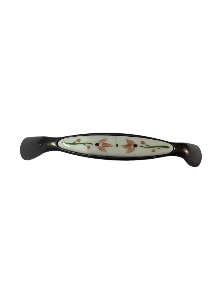 CABINET HANDLE art.: 50 / 128mm BRASS - PORCELAIN
