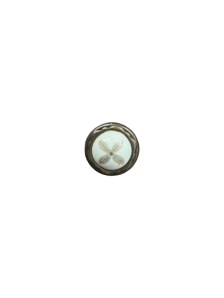 CABINET KNOB art.: 419 / 33M BRASS - PORCELAIN