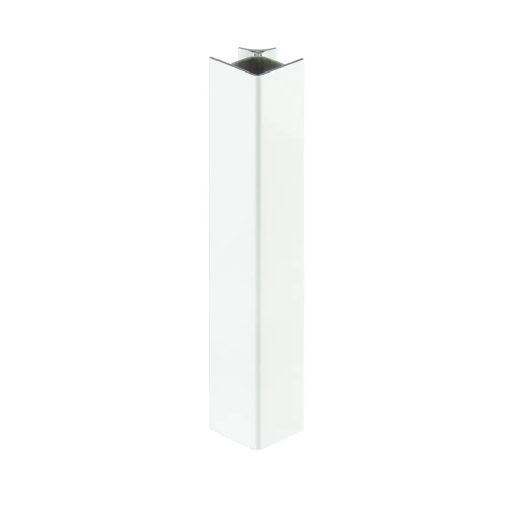 PVC CORNER FOR PLINTH, WHITE, H=100mm