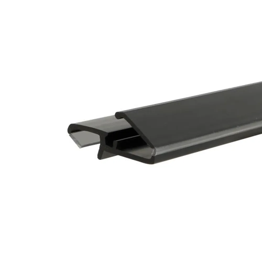 DOOR STOP PROFILE PS HARD/TPE SOFT, BLACK, 2600mm