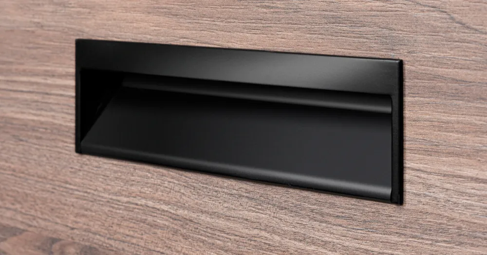 RECESSED HANDLE art.: WAVE cc=160 L=173mm MAT BLACK