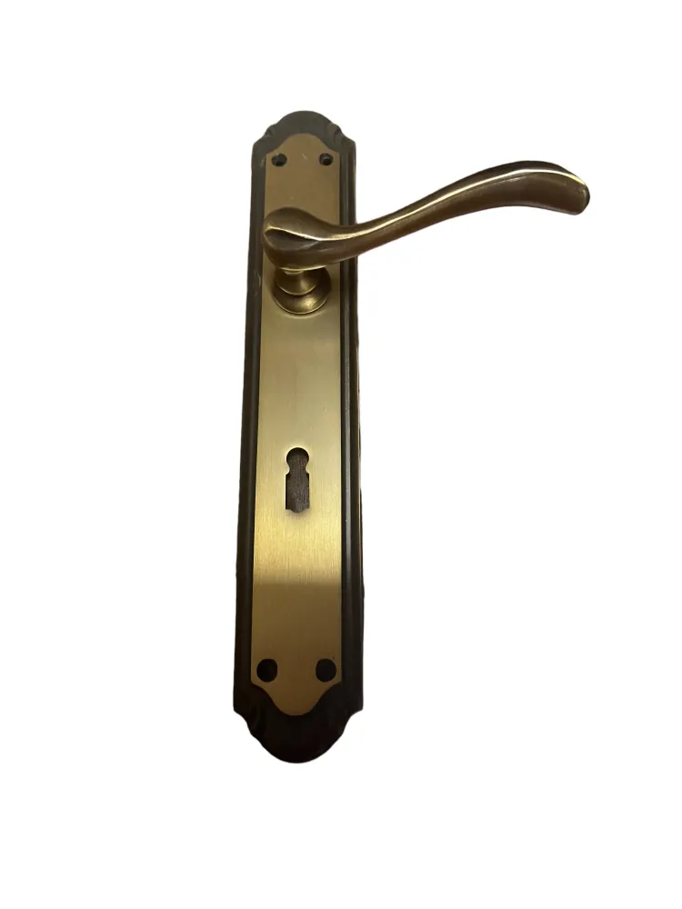 DOOR HANDLE on PLATE art.:4424 BRASS