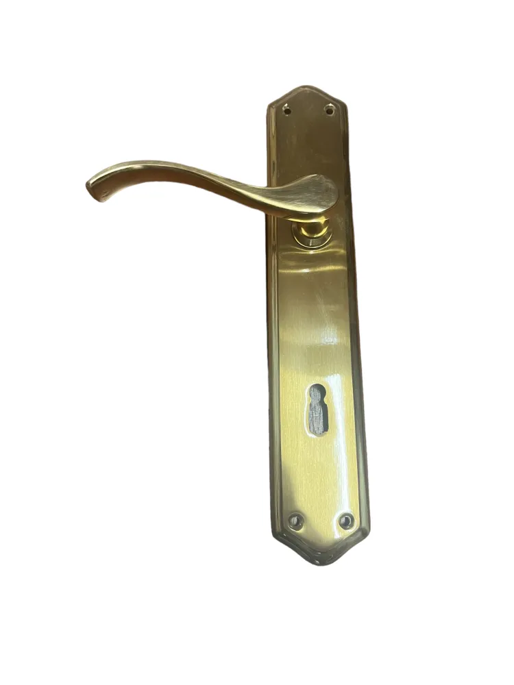DOOR HANDLE on PLATE art.: 4439 centres 85mm GOLD