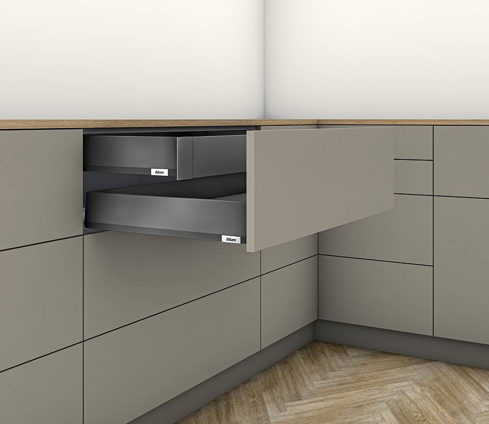 MERIVOBOX INNER DRAWER M (108mm) - set - 40kg / D=50cm / W>60cm