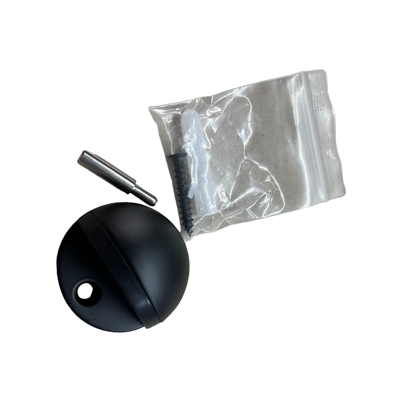 DOOR STOP art.: 001A - O43x24mm - MAT BLACK