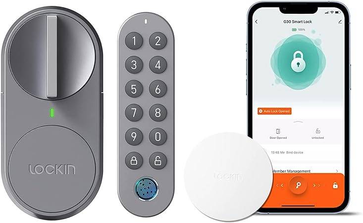 LOCKIN SMART LOCK G30 + BRIDGE + FINGERPRINT KEY PAD