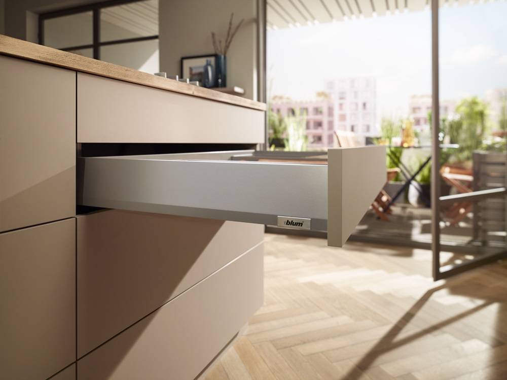 MERIVOBOX DRAWER M (108mm) - set - 40kg / D=40cm INDIUM GREY