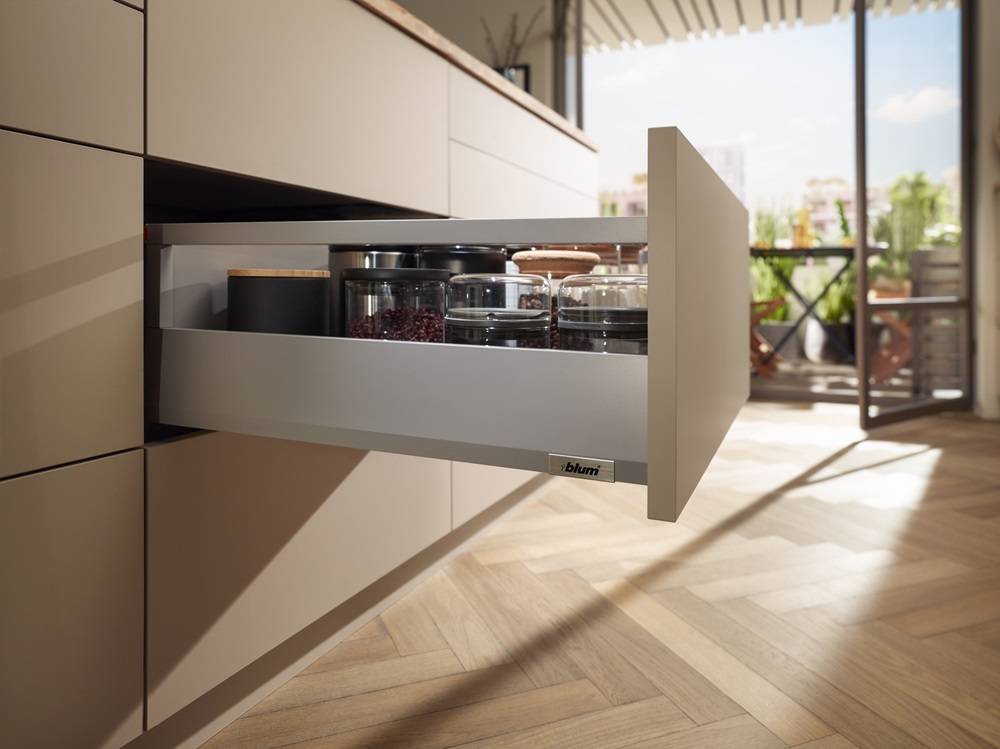 MERIVOBOX DRAWER set E (209mm) with gallery - 70kg / D=50cm INDIUM GREY