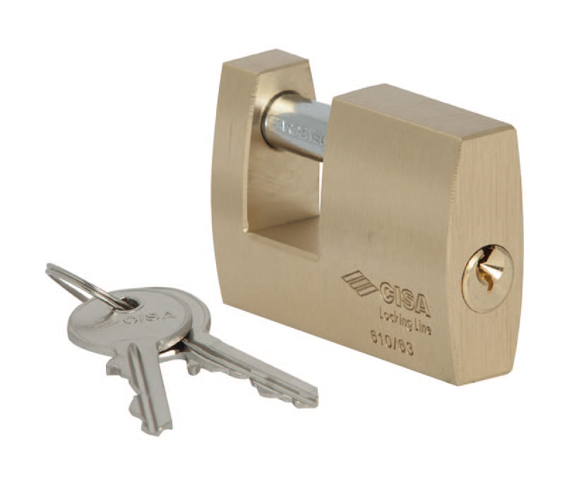 RECTANGULAR BRASS PADLOCK LOGO 70mm