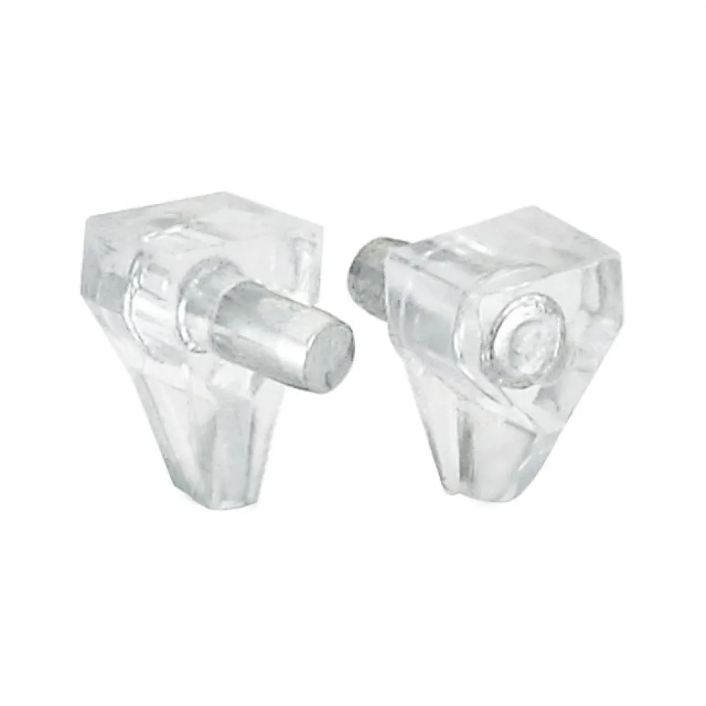 CLEAR PLASTIC SHELF SUPPORT WITH PIN 5mm (100pcs)